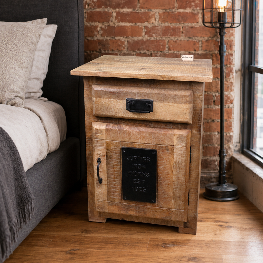 Jupiter Iron Works Furniture Industrial Bedside Cabinet