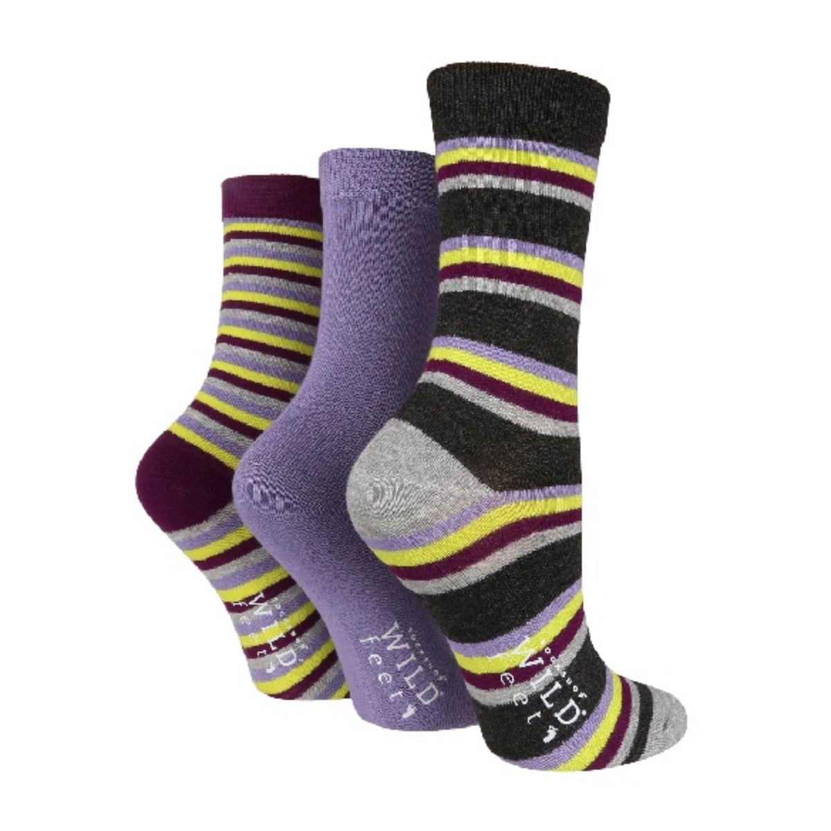 3 Pack Ladies Patterned Bamboo Socks for Summer