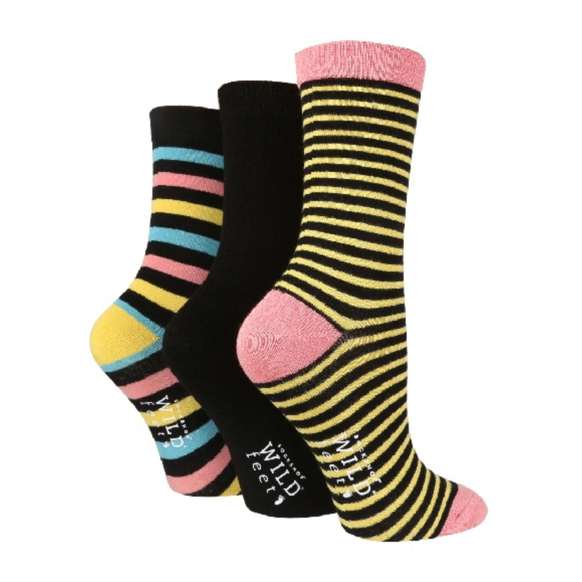 3 Pack Ladies Patterned Bamboo Socks for Summer