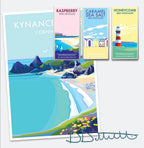 Kynance Cove Poster - Turquoise Waters & White Sand Art Print by BeckyBettesworth (kynance-cove)