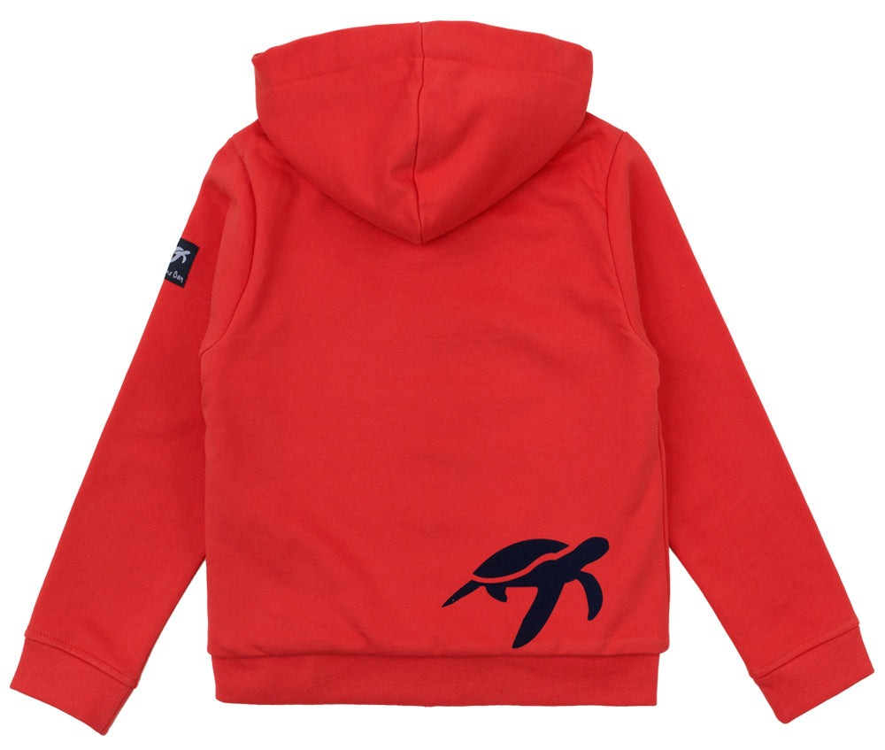 Childrens Boatyard  Full Zip Hood - Spicy Red
