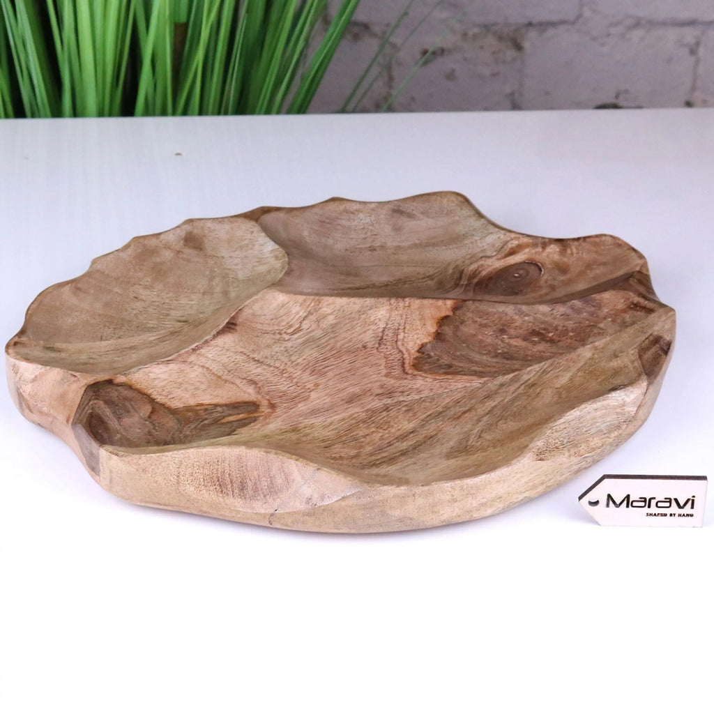 Kavira Divided Serving Dish Mango Wood
