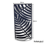 Kireta Metal Black Wall Art Leaf Design