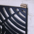 Kireta Metal Black Wall Art Leaf Design