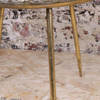 Kovalam Bowl Style Antiqued Gold Side Table