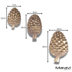 Kurki Set of 3 Antiqued Gold Pinecones Ornaments