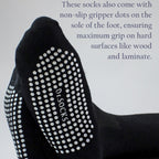 4 Pack Long Bamboo Diabetic Socks With Grips for Men and Women