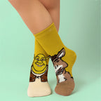 Kids Thermal Shrek Patterned Novelty Socks with Soft Brushed Lining