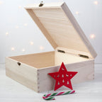 Personalised Festive Woodland Red Christmas Eve Box