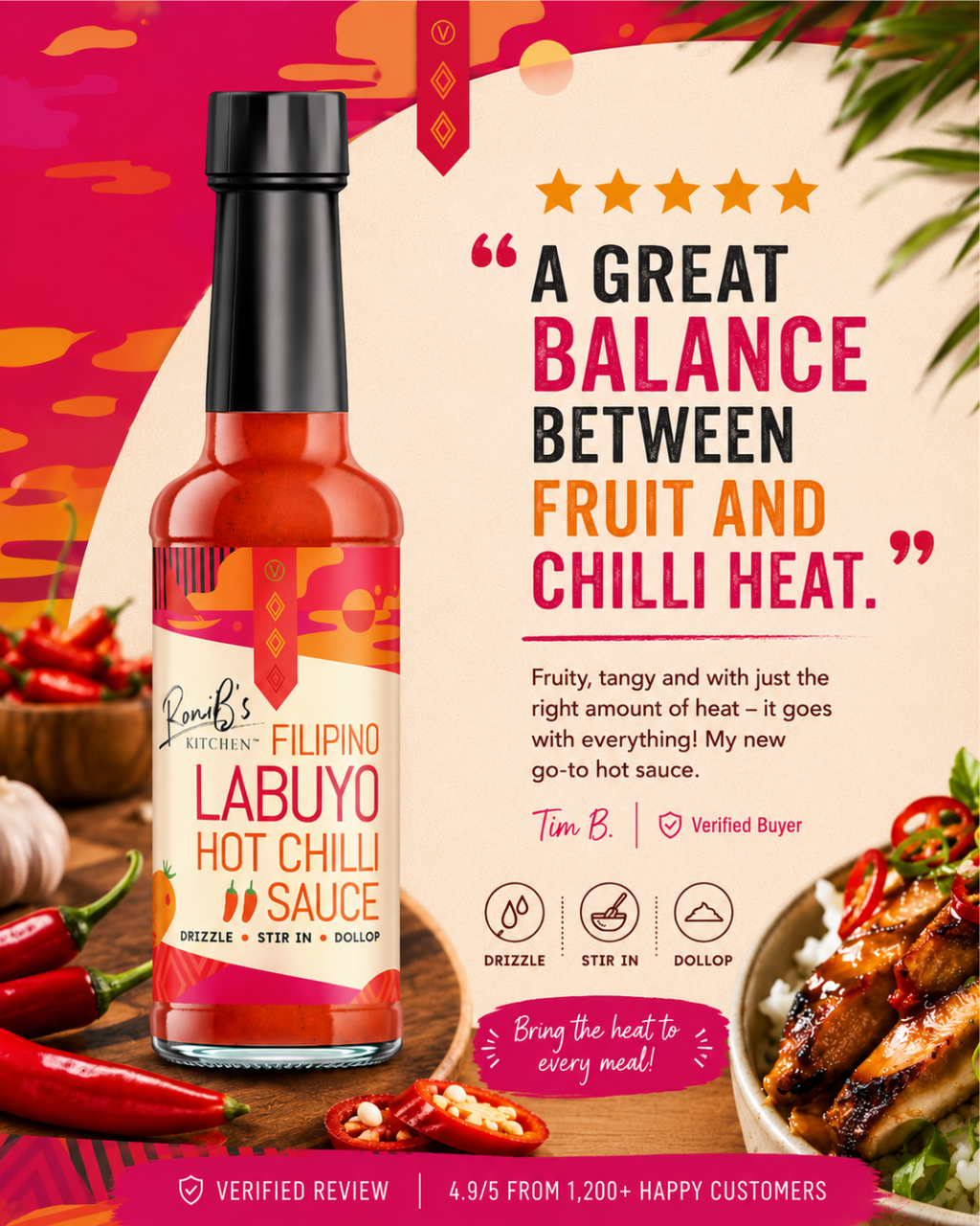 Labuyo Hot Chilli Sauce | Filipino Tropical Heat | 150ml