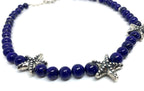 Lapis Lazuli & Sterling Silver Starfish Necklace – Last One Available – This Version Will Not Be Repeated