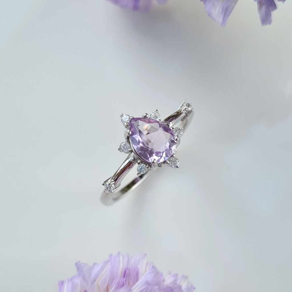 Estelle Lavender Amethyst Ring in Sterling Silver