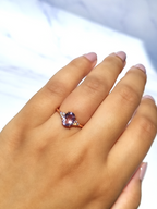 Lavender Amethyst Ring in 18k Rose Gold Vermeil