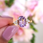 Lavender Amethyst Ring in 18k Gold Vermeil