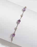 Lavender Amethyst Bracelet in Sterling Silver