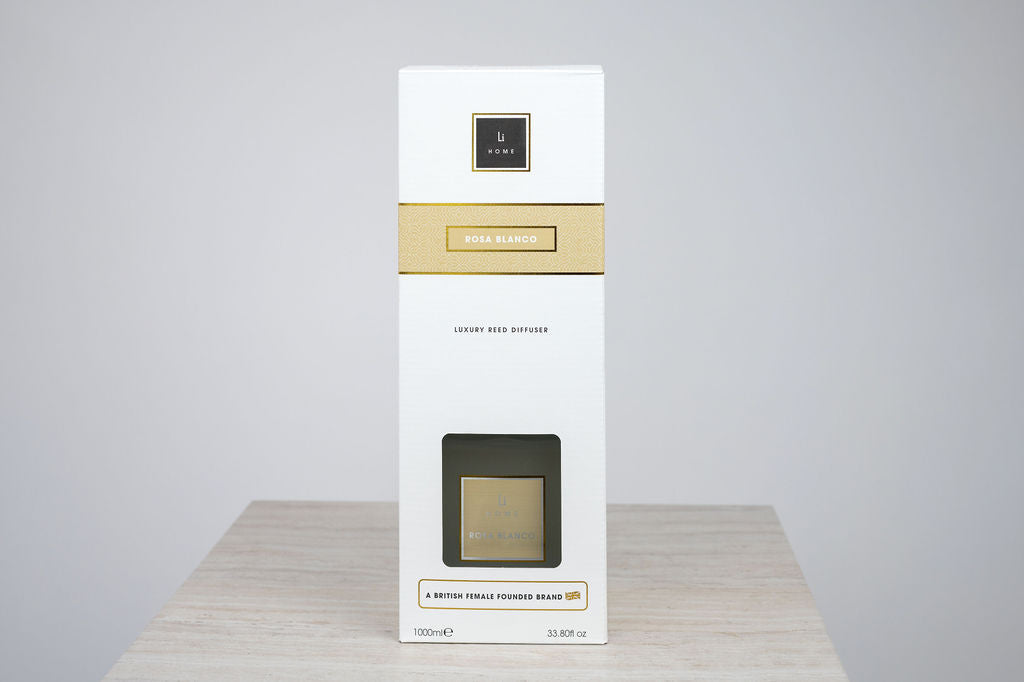 ROSA BLANCO WHITE SQUARE REED DIFFUSER 500ML & 1000ML