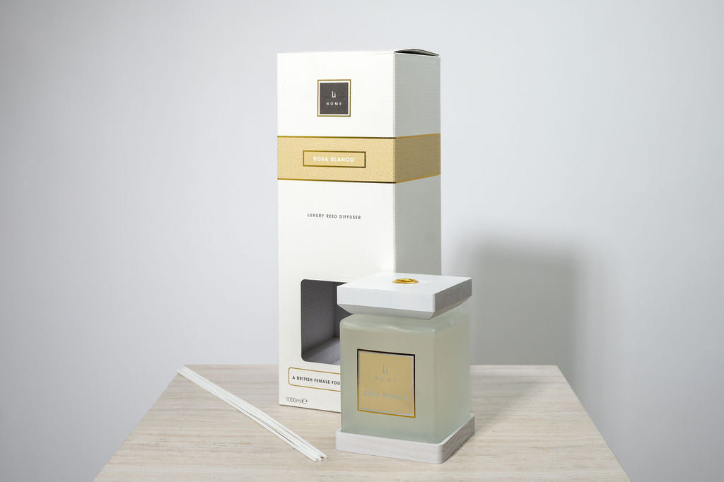 ROSA BLANCO WHITE SQUARE REED DIFFUSER 500ML & 1000ML