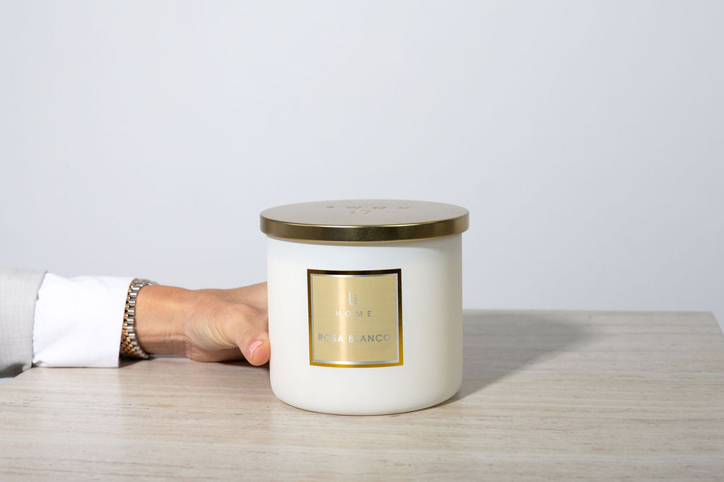 Rosa Blanco - 3 Wick Luxury Candle 1kg