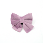 Lilac Dreams - Lilac Velvet Dog Harness with Rose Gold Metal Hardware