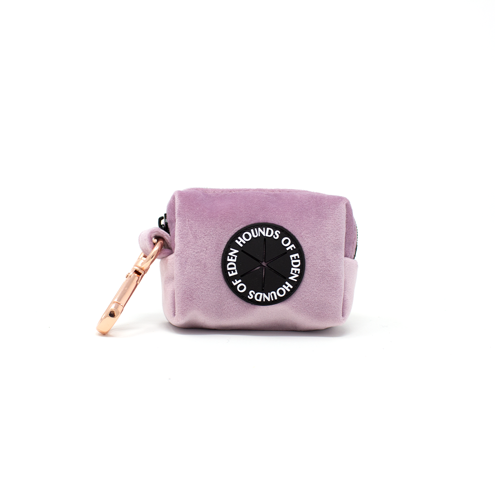 Lilac Dreams - Lilac Velvet Dog Harness with Rose Gold Metal Hardware