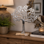 Lolam Tree Sculpture Ornament on Wooden Base 42cm