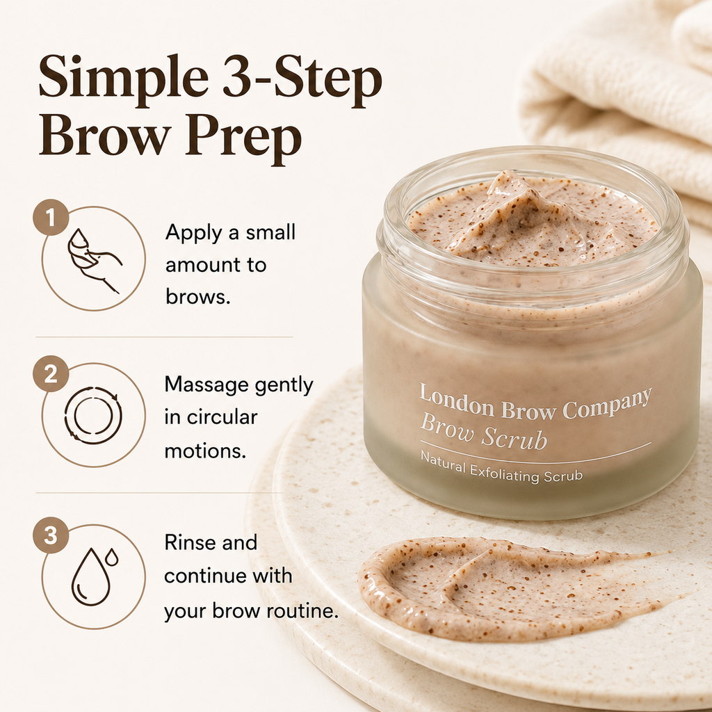 Exfoliating Brow Scrub – Natural Pre-Treatment for Henna & Tint