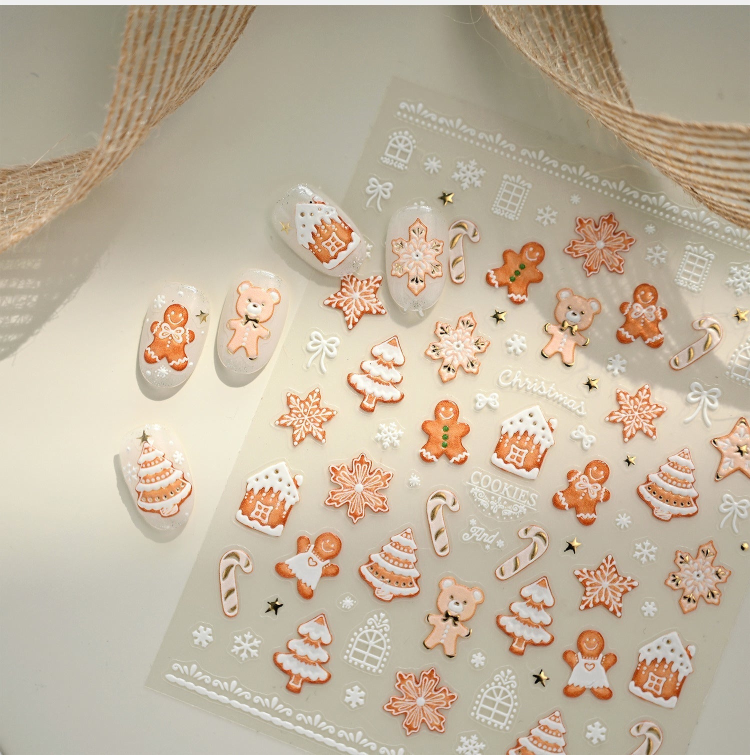 Hello Claws | Gingerbread Nail Deco Sticker