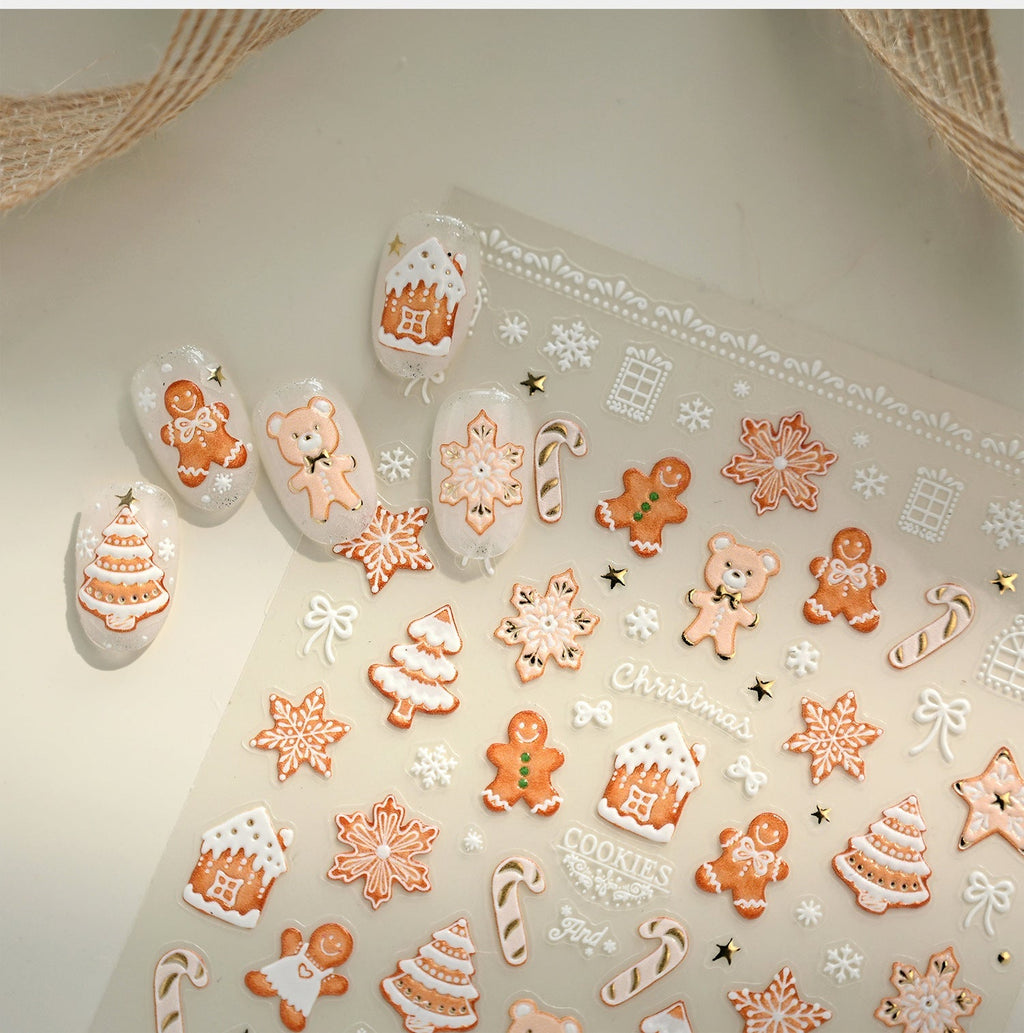 Hello Claws | Gingerbread Nail Deco Sticker