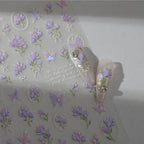 Hello Claws | Purple Flower And Butterfly Nail Deco Sticker