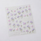 Hello Claws | Purple Flower And Butterfly Nail Deco Sticker