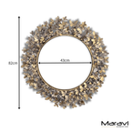 Eklora Gold Surround Butterfly Wall Mirror 82cm