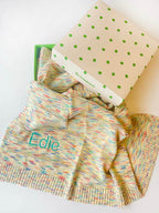 Personalised Knitted Baby Blanket, Space Dye - Merry