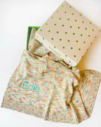 Personalised Knitted Baby Blanket, Space Dye - Merry