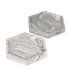 Hexagon Coasters - Grey Marble