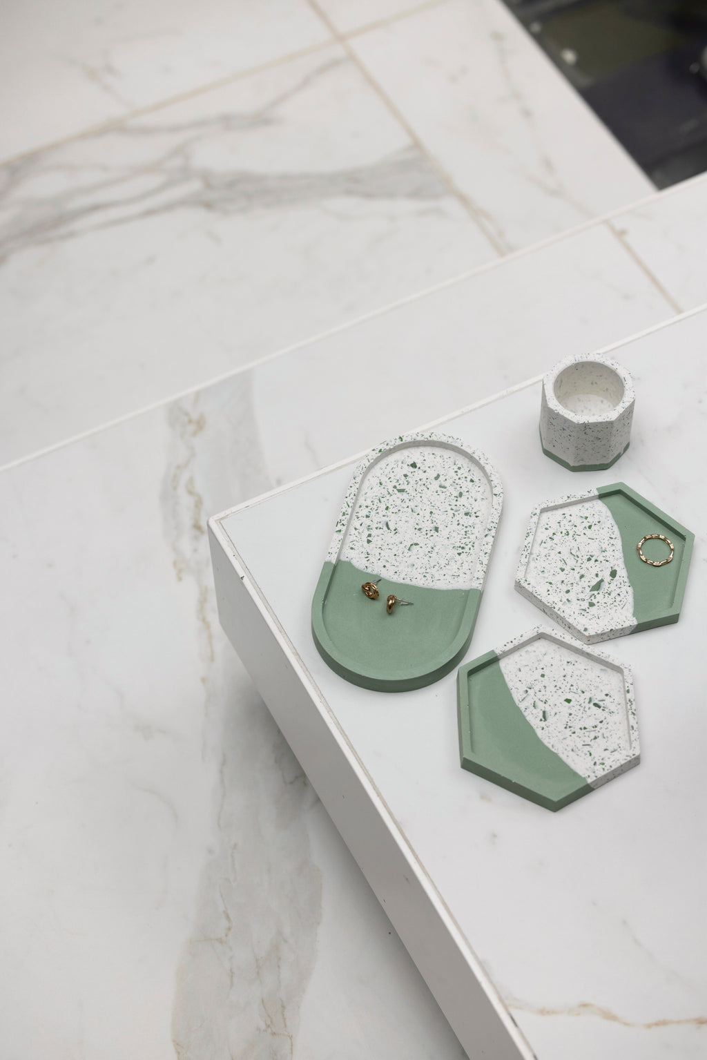4 Piece Trinket Set - Sage Split