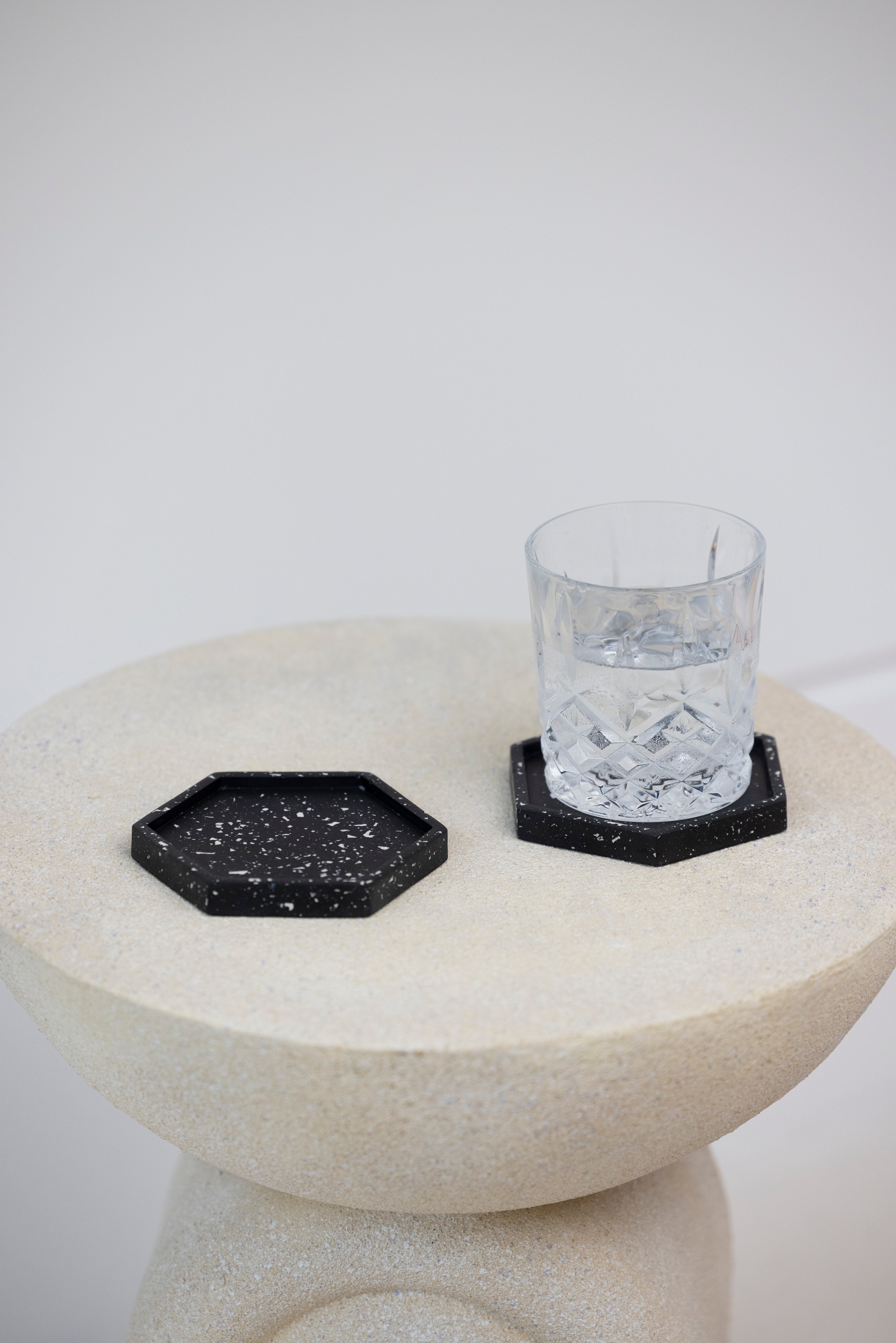 Hexagon Coasters - Black & White