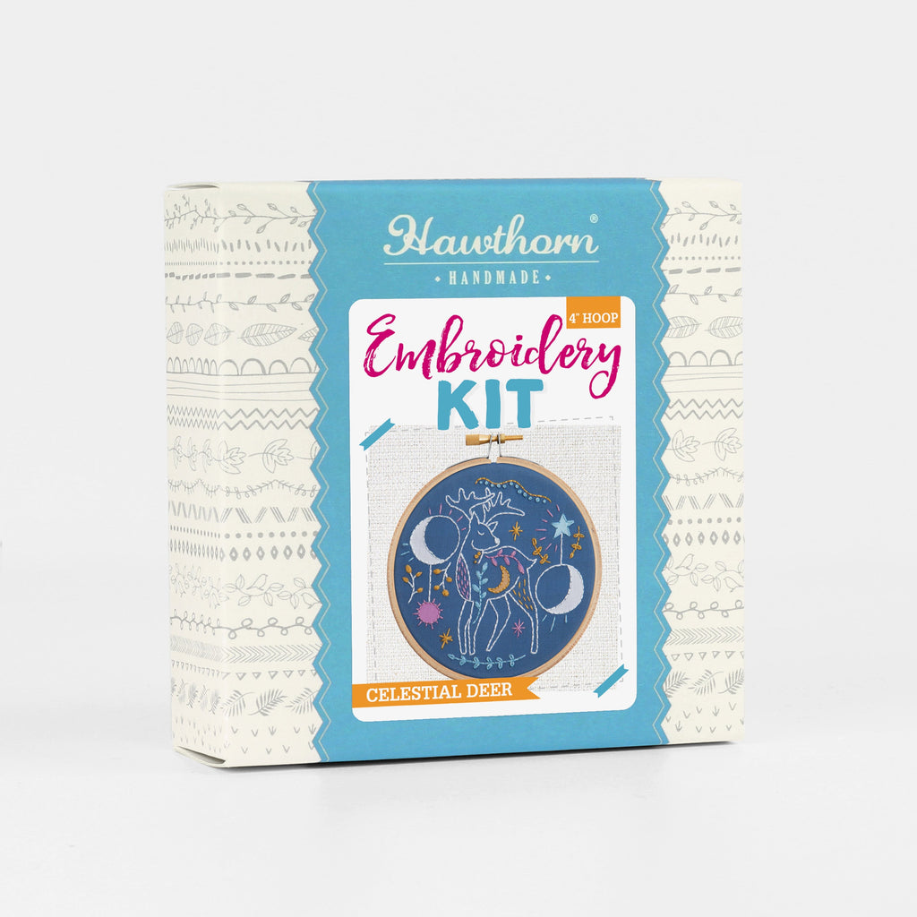 Celestial Deer Mini Embroidery Kit for Beginners