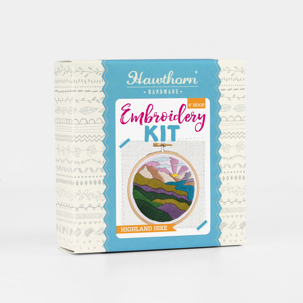 Highland Hike Landscape Mini Embroidery Kit for Beginners
