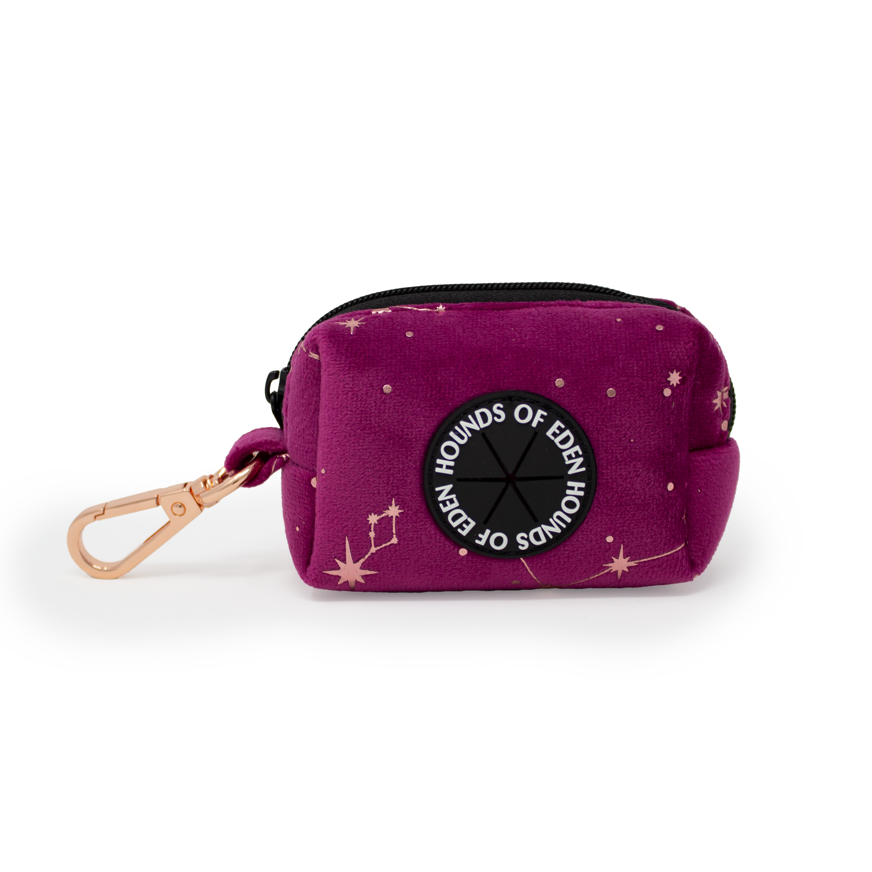 Magenta Sky Velvet Poop Bag Holder