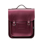 Handmade Leather City Backpack - Marsala Red
