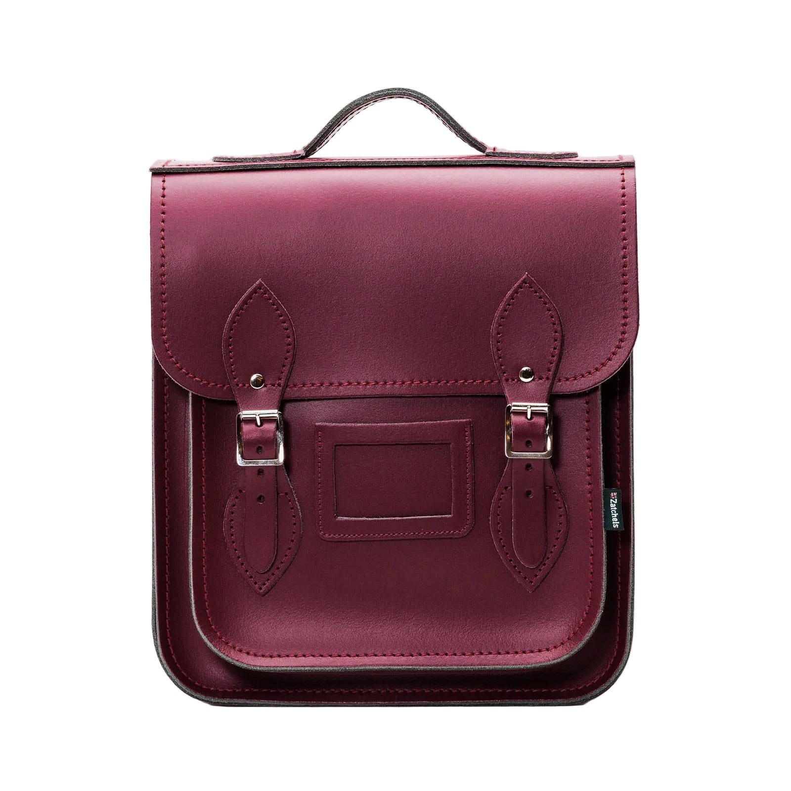 Handmade Leather City Backpack - Marsala Red