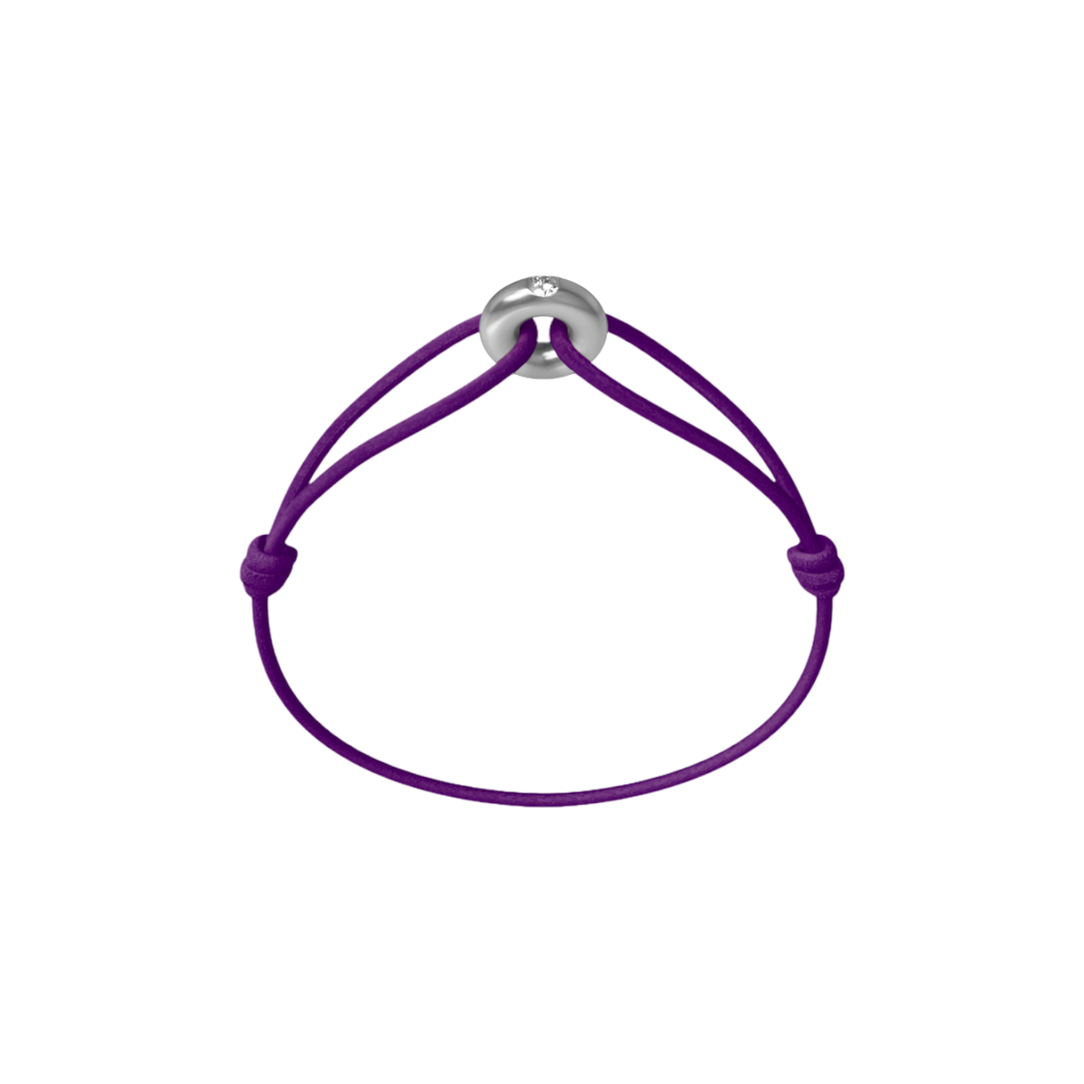Mini Silver Soho Diamond Cord Bracelet