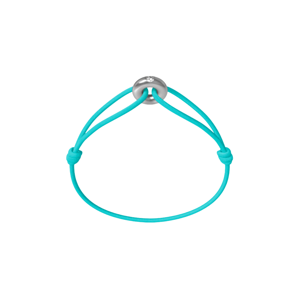 Mini Silver Soho Diamond Cord Bracelet