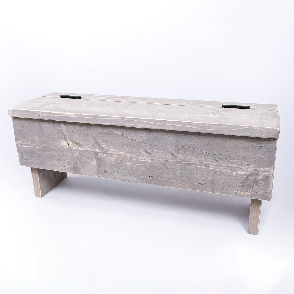 Blanket Box Seat - Traditional Wooden Storage Bench in Modern Greys