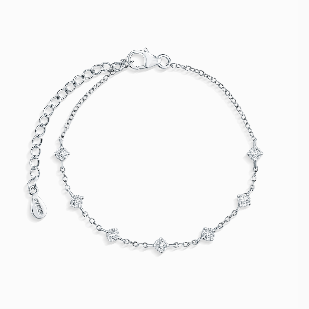 Moissanite Bracelet in Sterling Silver