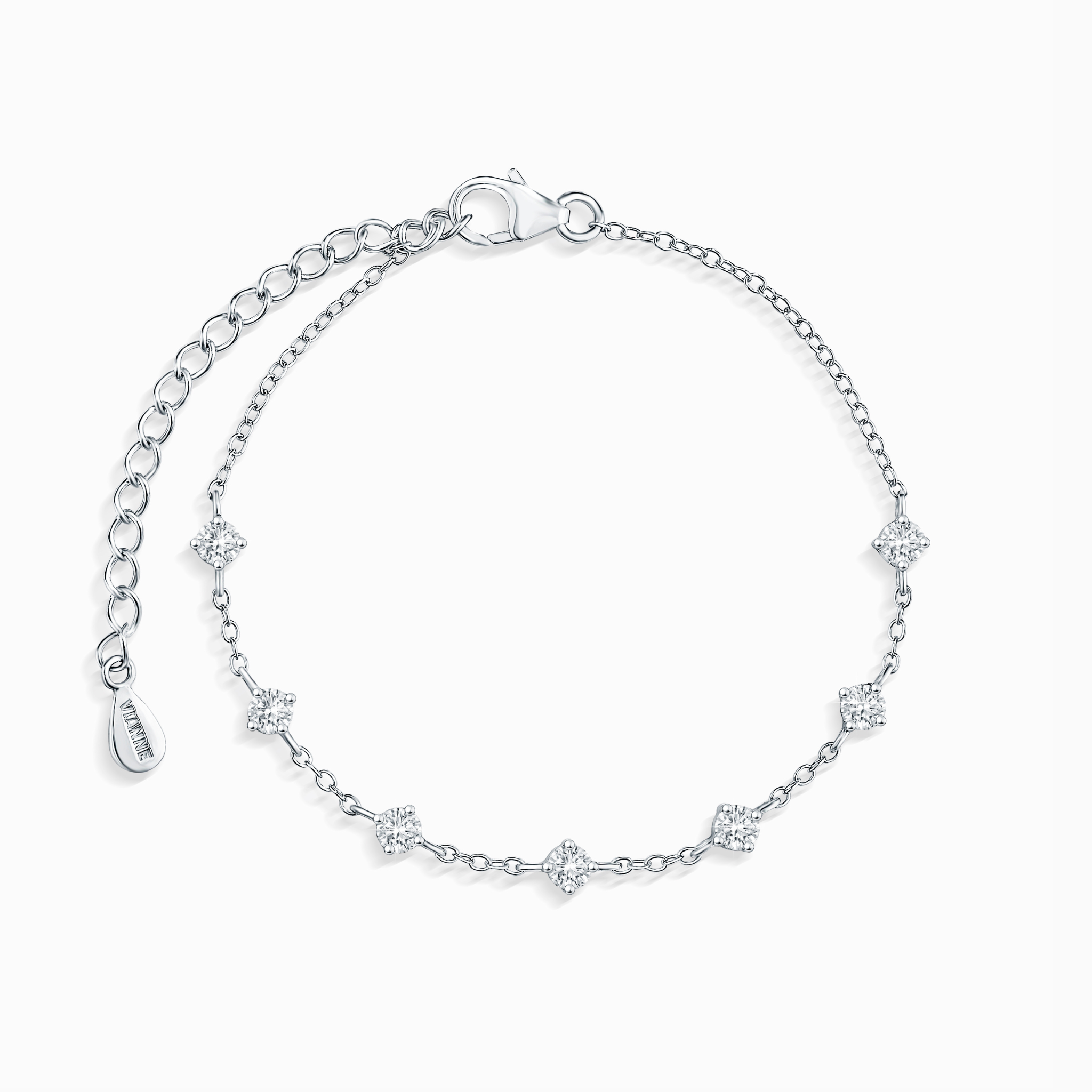 Moissanite Bracelet in Sterling Silver
