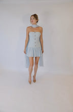 Monaco Dress and Scarf in Baby Blue