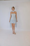 Monaco Dress and Scarf in Baby Blue