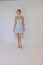 Monaco Dress and Scarf in Baby Blue