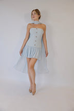 Monaco Dress and Scarf in Baby Blue